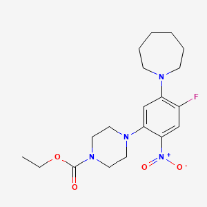 Ethyl 4-[5-(azepan-1-yl)-4-fluoro-2-nitrophenyl]piperazine-1-carboxylate