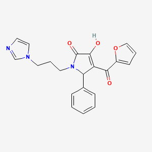 4-(2-furoyl)-3-hydroxy-1-[3-(1H-imidazol-1-yl)propyl]-5-phenyl-1,5-dihydro-2H-pyrrol-2-one