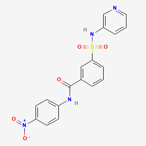 molecular formula C18H14N4O5S B3962328 N-(4-nitrophenyl)-3-[(3-pyridinylamino)sulfonyl]benzamide 