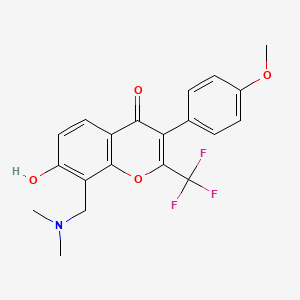 8-[(dimethylamino)methyl]-7-hydroxy-3-(4-methoxyphenyl)-2-(trifluoromethyl)-4H-chromen-4-one