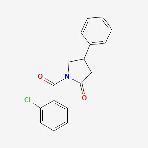 molecular formula C17H14ClNO2 B3962364 1-(2-Chlorobenzoyl)-4-phenylpyrrolidin-2-one 