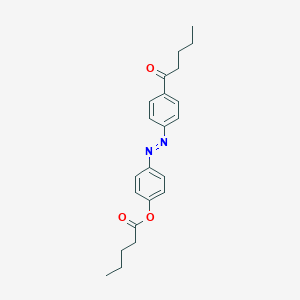 molecular formula C22H26N2O3 B039624 4-n-Pentanoyl-4-n'-pentanoyloxyazobenzene CAS No. 120102-98-9