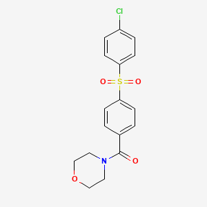 molecular formula C17H16ClNO4S B3962413 [4-(4-Chlorophenyl)sulfonylphenyl]-morpholin-4-ylmethanone 