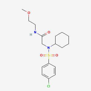 N~2~-[(4-chlorophenyl)sulfonyl]-N~2~-cyclohexyl-N~1~-(2-methoxyethyl)glycinamide