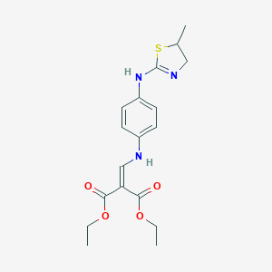 Diethyl 2-({4-[(5-methyl-4,5-dihydro-1,3-thiazol-2-yl)amino]anilino}methylene)malonate