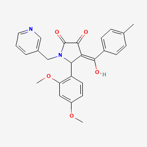 5-(2,4-DIMETHOXYPHENYL)-3-HYDROXY-4-(4-METHYLBENZOYL)-1-[(PYRIDIN-3-YL)METHYL]-2,5-DIHYDRO-1H-PYRROL-2-ONE