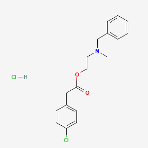 molecular formula C18H21Cl2NO2 B3962487 2-[Benzyl(methyl)amino]ethyl 2-(4-chlorophenyl)acetate;hydrochloride 