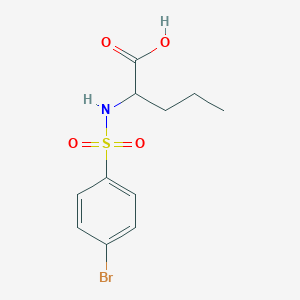 molecular formula C11H14BrNO4S B3962490 2-[(4-Bromophenyl)sulfonylamino]pentanoic acid 