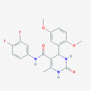 N-(3,4-difluorophenyl)-4-(2,5-dimethoxyphenyl)-6-methyl-2-oxo-1,2,3,4-tetrahydro-5-pyrimidinecarboxamide