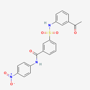 3-[(3-acetylphenyl)sulfamoyl]-N-(4-nitrophenyl)benzamide