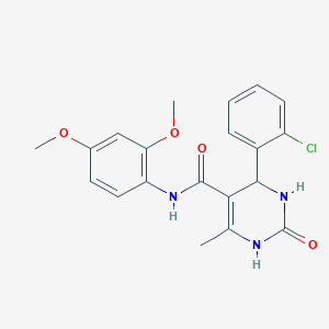 molecular formula C20H20ClN3O4 B3962529 4-(2-chlorophenyl)-N-(2,4-dimethoxyphenyl)-6-methyl-2-oxo-1,2,3,4-tetrahydropyrimidine-5-carboxamide 