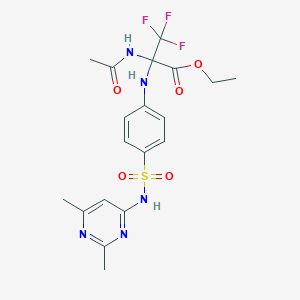 ethyl N-acetyl-2-[(4-{[(2,6-dimethylpyrimidin-4-yl)amino]sulfonyl}phenyl)amino]-3,3,3-trifluoroalaninate