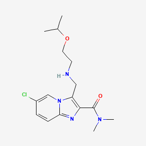 molecular formula C16H23ClN4O2 B3962540 6-chloro-3-{[(2-isopropoxyethyl)amino]methyl}-N,N-dimethylimidazo[1,2-a]pyridine-2-carboxamide 