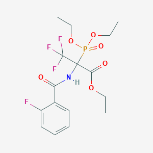 Ethyl 2-(diethoxyphosphoryl)-3,3,3-trifluoro-2-[(2-fluorobenzoyl)amino]propanoate