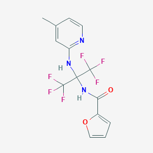 N-[2,2,2-trifluoro-1-[(4-methyl-2-pyridinyl)amino]-1-(trifluoromethyl)ethyl]-2-furamide