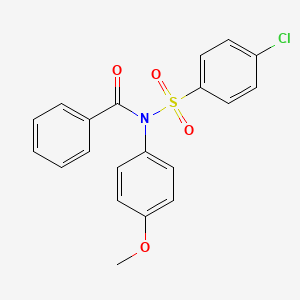 molecular formula C20H16ClNO4S B3962585 N-(4-CHLOROBENZENESULFONYL)-N-(4-METHOXYPHENYL)BENZAMIDE 