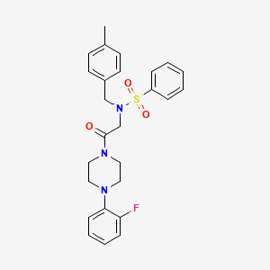 N-[2-[4-(2-fluorophenyl)piperazin-1-yl]-2-oxoethyl]-N-[(4-methylphenyl)methyl]benzenesulfonamide