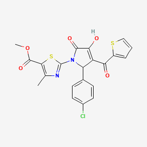 methyl 2-[2-(4-chlorophenyl)-4-hydroxy-5-oxo-3-(thiophen-2-ylcarbonyl)-2,5-dihydro-1H-pyrrol-1-yl]-4-methyl-1,3-thiazole-5-carboxylate