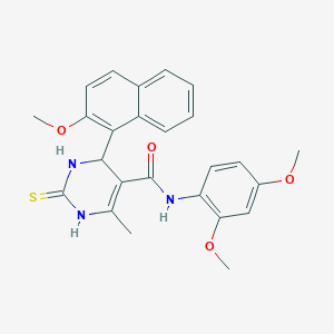 N-(2,4-dimethoxyphenyl)-4-(2-methoxy-1-naphthyl)-6-methyl-2-thioxo-1,2,3,4-tetrahydro-5-pyrimidinecarboxamide