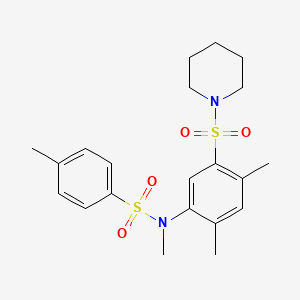 N-[2,4-dimethyl-5-(1-piperidinylsulfonyl)phenyl]-N,4-dimethylbenzenesulfonamide