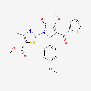 methyl 2-[3-hydroxy-5-(4-methoxyphenyl)-2-oxo-4-(2-thienylcarbonyl)-2,5-dihydro-1H-pyrrol-1-yl]-4-methyl-1,3-thiazole-5-carboxylate