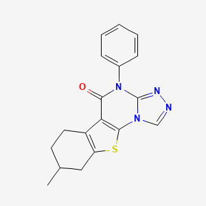 8-methyl-4-phenyl-6,7,8,9-tetrahydro[1]benzothieno[3,2-e][1,2,4]triazolo[4,3-a]pyrimidin-5(4H)-one