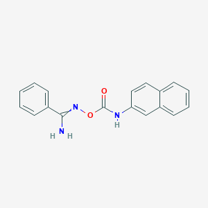 molecular formula C18H15N3O2 B396264 [[amino(phenyl)methylidene]amino] N-naphthalen-2-ylcarbamate 