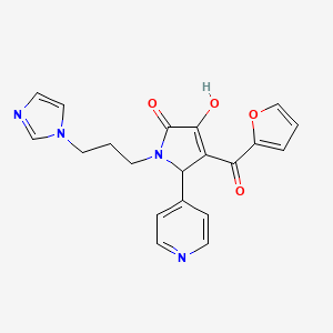 4-(2-furoyl)-3-hydroxy-1-[3-(1H-imidazol-1-yl)propyl]-5-(4-pyridinyl)-1,5-dihydro-2H-pyrrol-2-one