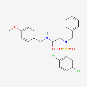 molecular formula C23H22Cl2N2O4S B3962663 N~2~-benzyl-N~2~-[(2,5-dichlorophenyl)sulfonyl]-N-(4-methoxybenzyl)glycinamide 