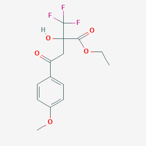 molecular formula C14H15F3O5 B396267 Ethyl 2-hydroxy-4-(4-methoxyphenyl)-4-oxo-2-(trifluoromethyl)butanoate 