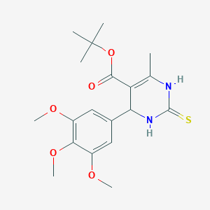 Tert-butyl 6-methyl-2-thioxo-4-(3,4,5-trimethoxyphenyl)-1,2,3,4-tetrahydropyrimidine-5-carboxylate