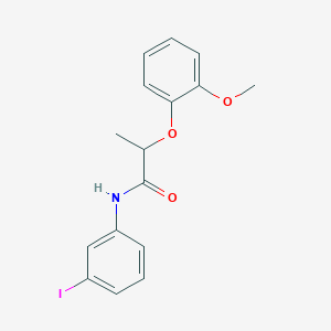 molecular formula C16H16INO3 B3962693 N-(3-iodophenyl)-2-(2-methoxyphenoxy)propanamide 