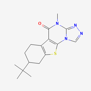 13-tert-butyl-7-methyl-16-thia-2,4,5,7-tetrazatetracyclo[7.7.0.02,6.010,15]hexadeca-1(9),3,5,10(15)-tetraen-8-one