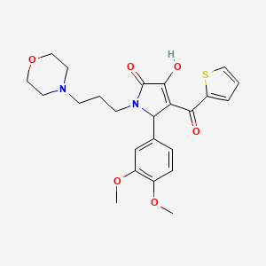 5-(3,4-DIMETHOXYPHENYL)-3-HYDROXY-1-[3-(MORPHOLIN-4-YL)PROPYL]-4-(THIOPHENE-2-CARBONYL)-2,5-DIHYDRO-1H-PYRROL-2-ONE