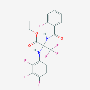 Ethyl 3,3,3-trifluoro-2-[(2-fluorobenzoyl)amino]-2-(2,3,4-trifluoroanilino)propanoate