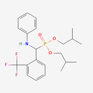 molecular formula C22H29F3NO3P B3962730 diisobutyl {anilino[2-(trifluoromethyl)phenyl]methyl}phosphonate 