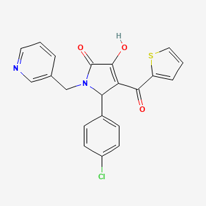 5-(4-CHLOROPHENYL)-3-HYDROXY-1-[(PYRIDIN-3-YL)METHYL]-4-(THIOPHENE-2-CARBONYL)-2,5-DIHYDRO-1H-PYRROL-2-ONE