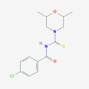 4-chloro-N-(2,6-dimethylmorpholine-4-carbothioyl)benzamide