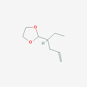 molecular formula C9H16O2 B039630 2-Hex-5-en-3-yl-1,3-dioxolane CAS No. 113419-41-3