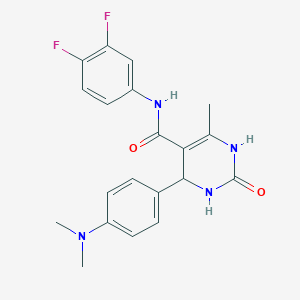 N-(3,4-difluorophenyl)-4-[4-(dimethylamino)phenyl]-6-methyl-2-oxo-1,2,3,4-tetrahydro-5-pyrimidinecarboxamide