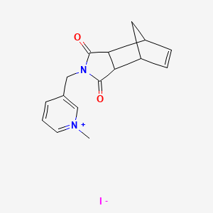 4-[(1-Methylpyridin-1-ium-3-yl)methyl]-4-azatricyclo[5.2.1.02,6]dec-8-ene-3,5-dione;iodide