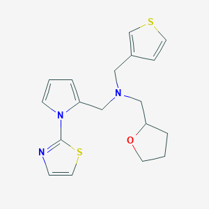 (tetrahydrofuran-2-ylmethyl){[1-(1,3-thiazol-2-yl)-1H-pyrrol-2-yl]methyl}(3-thienylmethyl)amine