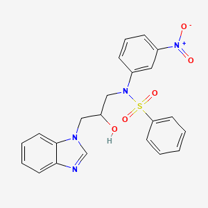 N-[3-(benzimidazol-1-yl)-2-hydroxypropyl]-N-(3-nitrophenyl)benzenesulfonamide