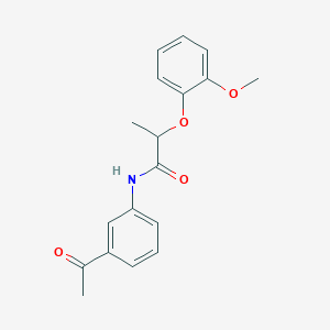 N-(3-acetylphenyl)-2-(2-methoxyphenoxy)propanamide