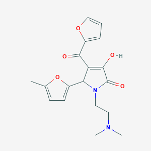 1-[2-(dimethylamino)ethyl]-4-(furan-2-carbonyl)-3-hydroxy-5-(5-methylfuran-2-yl)-2,5-dihydro-1H-pyrrol-2-one