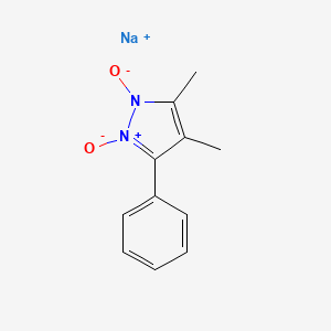 sodium;3,4-dimethyl-1,2-dioxido-5-phenylpyrazol-1-ium