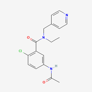 5-(acetylamino)-2-chloro-N-ethyl-N-(pyridin-4-ylmethyl)benzamide