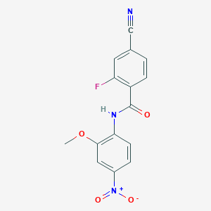 4-cyano-2-fluoro-N-(2-methoxy-4-nitrophenyl)benzamide