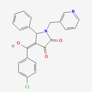 4-(4-chlorobenzoyl)-3-hydroxy-5-phenyl-1-[(pyridin-3-yl)methyl]-2,5-dihydro-1H-pyrrol-2-one