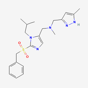 1-[2-(benzylsulfonyl)-1-isobutyl-1H-imidazol-5-yl]-N-methyl-N-[(5-methyl-1H-pyrazol-3-yl)methyl]methanamine